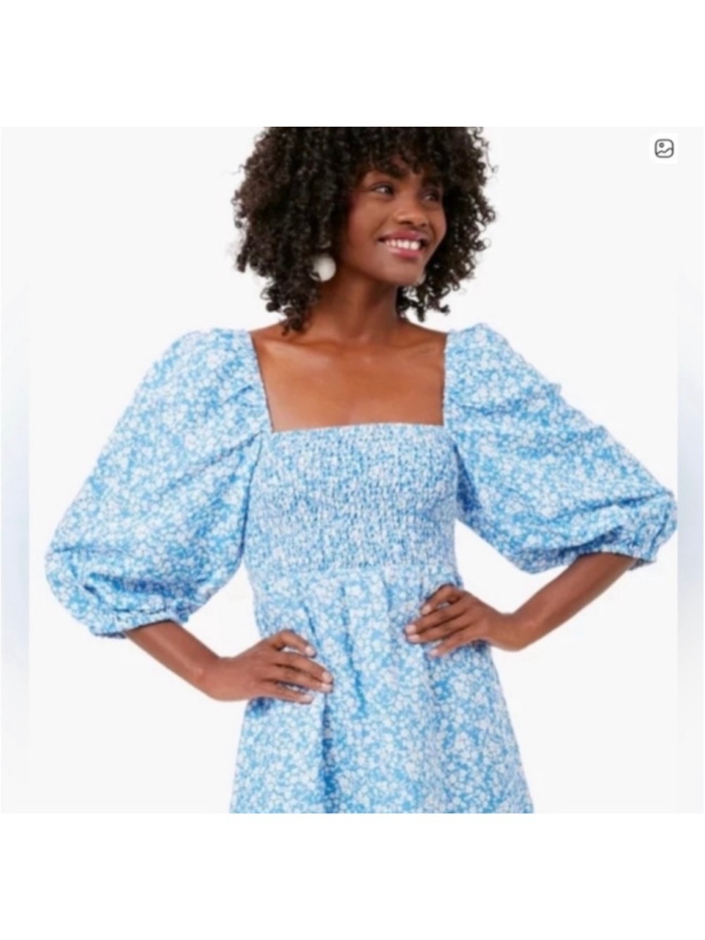 Tuckernuck x Cameran Wimberly Blooms on Broad Annie Smocked Mini Dress M